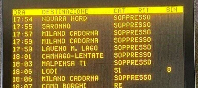 Sciopero per Gaza: servizi Trenord e Atm a rischio lunedì 22 settembre trenord sciopero ritardi