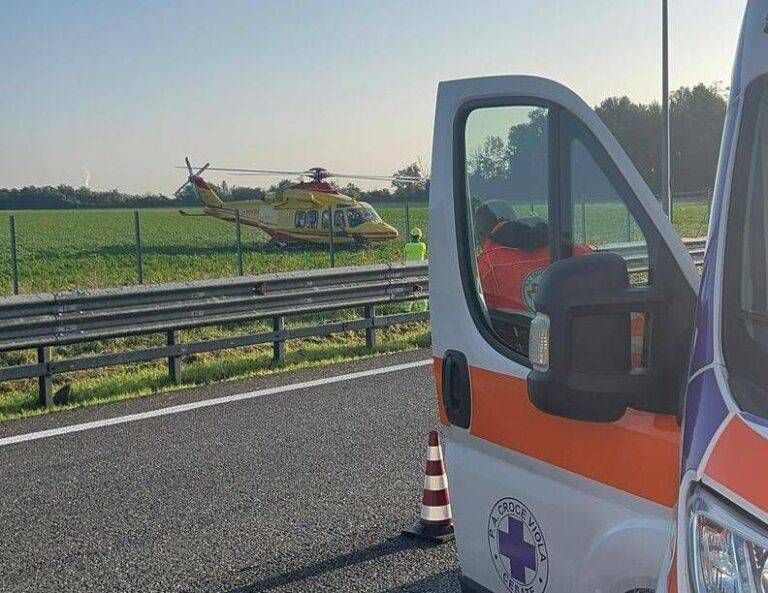 Due incidenti in autostrada ad Origgio, atterra l’elicottero, traffico in tilt Origgio incidente autostrada
