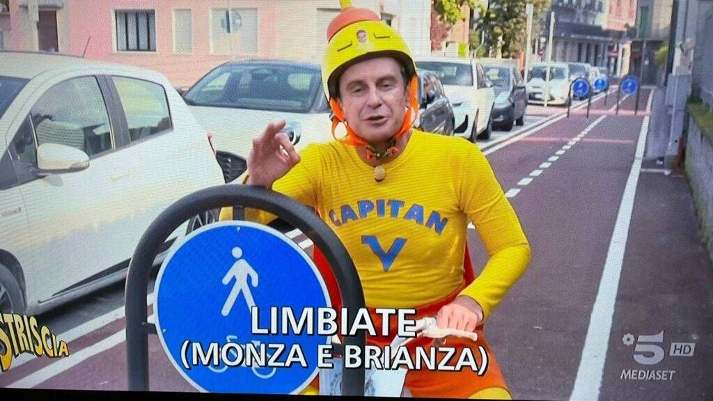 Il servizio di Striscia a Limbiate: i cartelli della ciclabile e la promessa del sindaco IMG 0292 scaled 1 1024x576