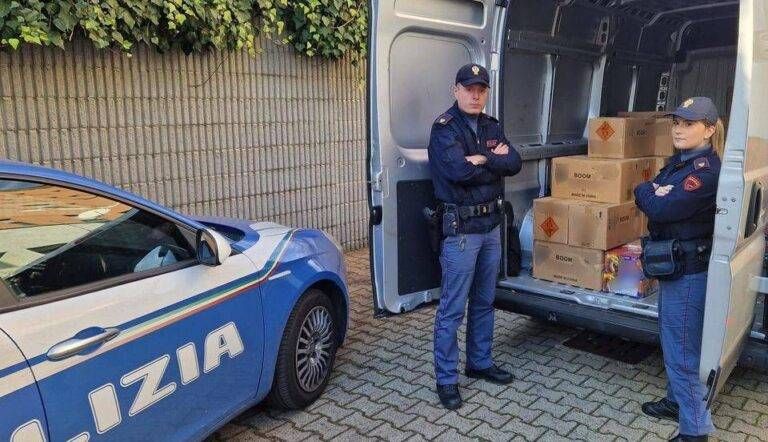 Millle chili di fuochi d’artificio illegali in casa, insieme a vino, tonno e lamette da barba fuochi artificio vino