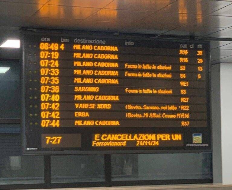 Trenord, ritardi e cancellazioni sulla direttrice Saronno – Milano trenord ritardi