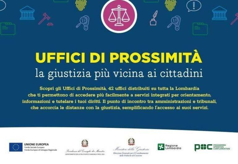 Con Regione Lombardia, Giustizia più vicina ai cittadini: Uffici di prossimità nelle province di Brescia e Bergamo uffici prossimità regione