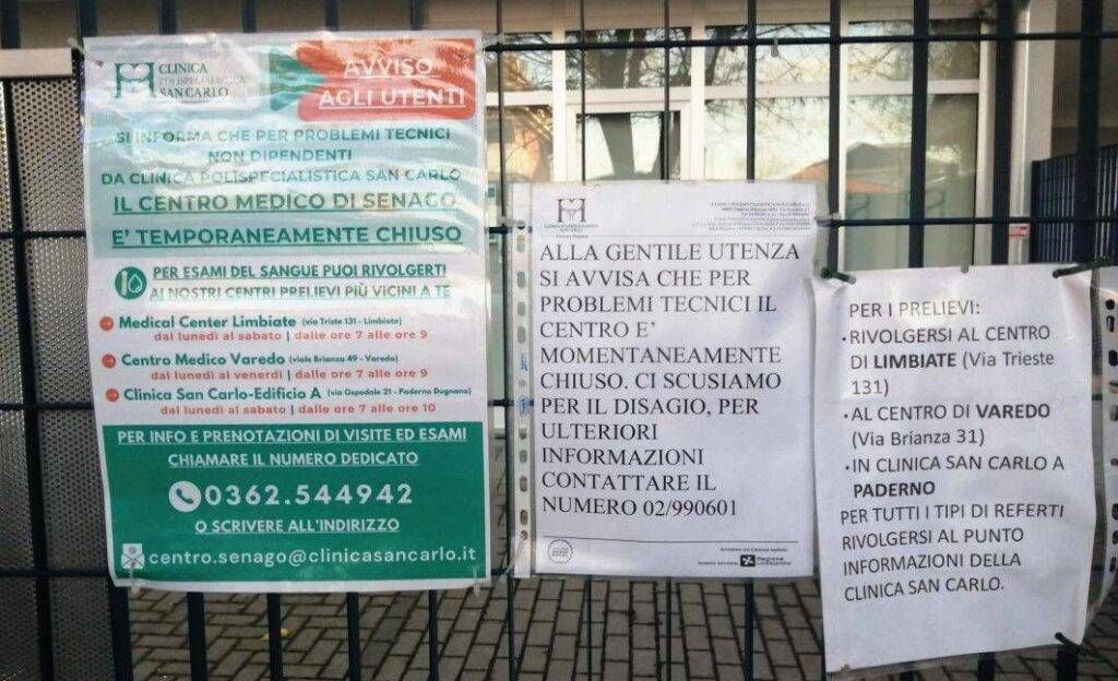 Senago, chiusa temporaneamente la Casa della Salute Senago chiusa Casa Salute