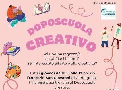 Garbagnate, nasce il “Doposcuola creativo” per i ragazzi Garbagnate Doposcuola creativo ragazzi