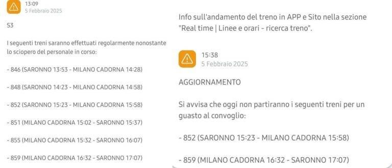 Trenord disastrosa con lo sciopero, anche i treni “garantiti” si fermano per guasto trenord ritardi cancellazioni