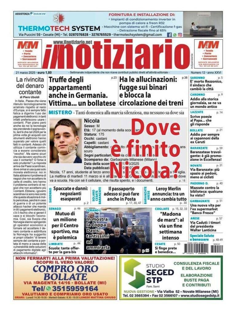 nicola dove saronno bollate