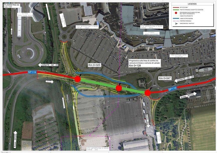 Arese-Lainate, chiusura della SP119 dal 21 maggio: aperte bretelle provvisorie per garantire il traffico Arese Lainate mobilità