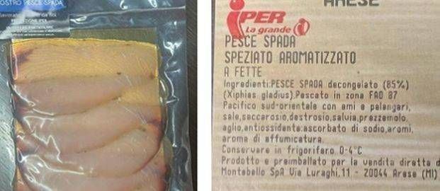 Pesce spada con eccesso di mercurio, richiamo dal supermercato Iper di Arese Pesce spada Arese