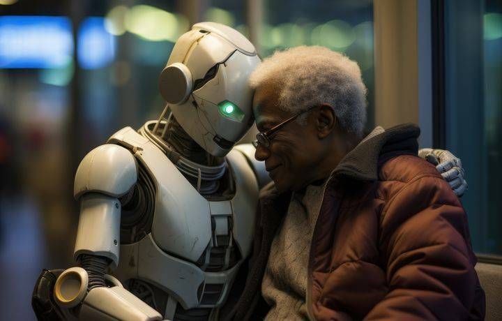 Una macchina per amico macchina robot amico