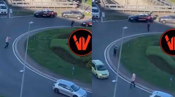 Folle con la mannaia alla rotonda: la scaglia contro un carabiniere | VIDEO Garbagnate mannaia video