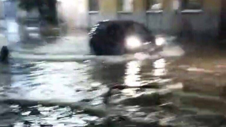 Maltempo: Saronno-Seregno, circolazione sospesa, strade allagate tra Ceriano Laghetto e Cesano Maderno Maltempo Piogge Paderno 768x432