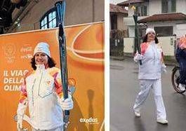 Bollate, Cristina Mazza porta la fiamma olimpica Bollate Mazza fiamma olimpica