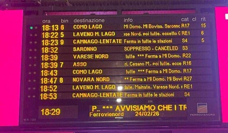 Caos treni nel pomeriggio: disagi sulla Milano-Saronno ma anche verso Paderno ritardi treni trenord