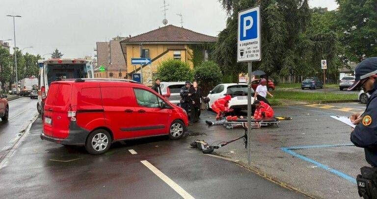 Grave incidente a Bollate, scontro tra auto e monopattino Bollate incidente Monopattino
