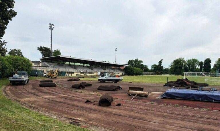 Senago lavori Pista atletica