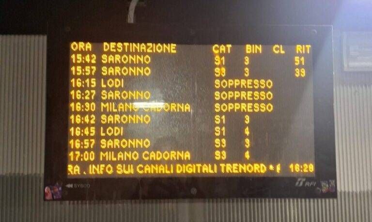 Ritardi e cancellazioni di Trenord sulla linea Milano-Saronno WhatsApp Image 2026 05 08 at 16.29.38 768x458