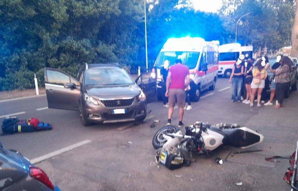 Elicottero fra Caronno e Garbagnate per un grave incidente stradale, padre e figlio sbalzati dalla moto ddddd 1024x659