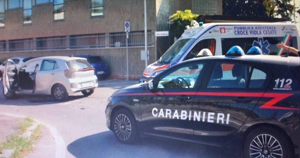 Incidente a Garbagnate, donna in codice giallo Garbagnate incidente