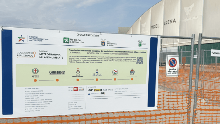 Milano-Limbiate, i cantieri sono realtà: lavori a Paderno, allestito il primo deposito materiali cantiere milano limbiate paderno 768x432