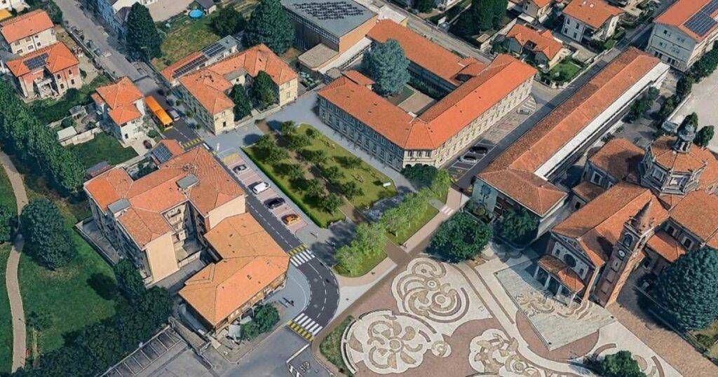 Cislago, prosegue la riqualificazione di piazza Toti: più sicurezza davanti alla scuola Mazzini Cislago riqualificazione piazza