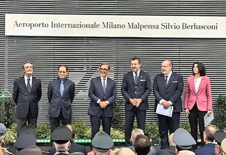 L’aeroporto di Malpensa da oggi è intitolato a Silvio Berlusconi, una decisione che fa discutere Aeroporto Belusconi migliorata 768x527