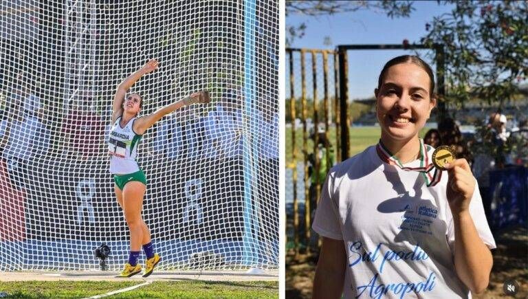 Sophia Gissi di Cogliate, medaglia d’oro nel martello agli Italiani di atletica con l’Osa Saronno Gissi Martello Saronno Cogliate