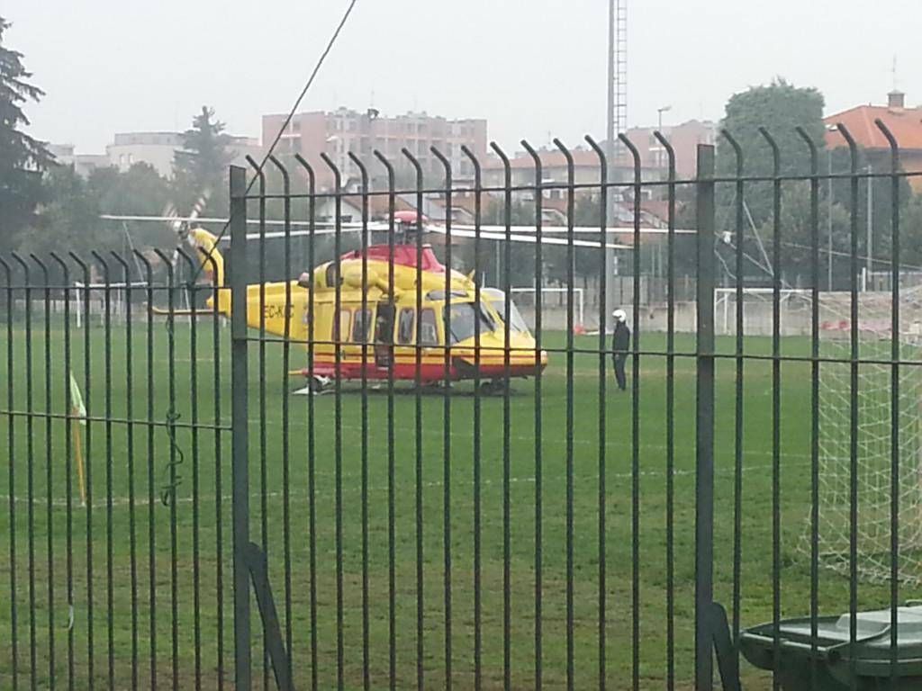 Saronno elicottero 118