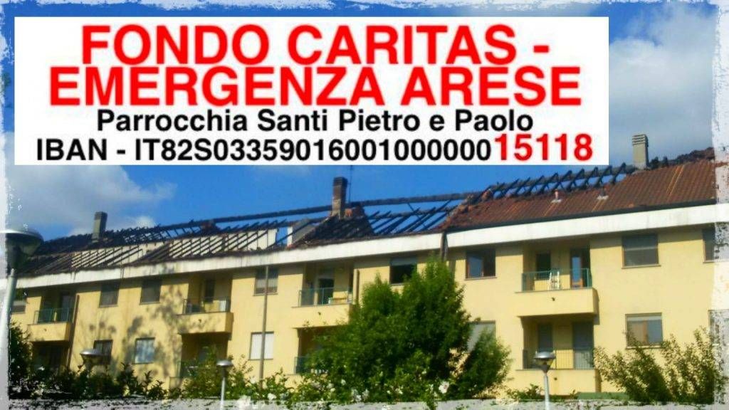 Dopo l’incendio alla palazzina di Arese: una raccolta fondi con la Caritas arese raccolta fondi incendio 1024x576