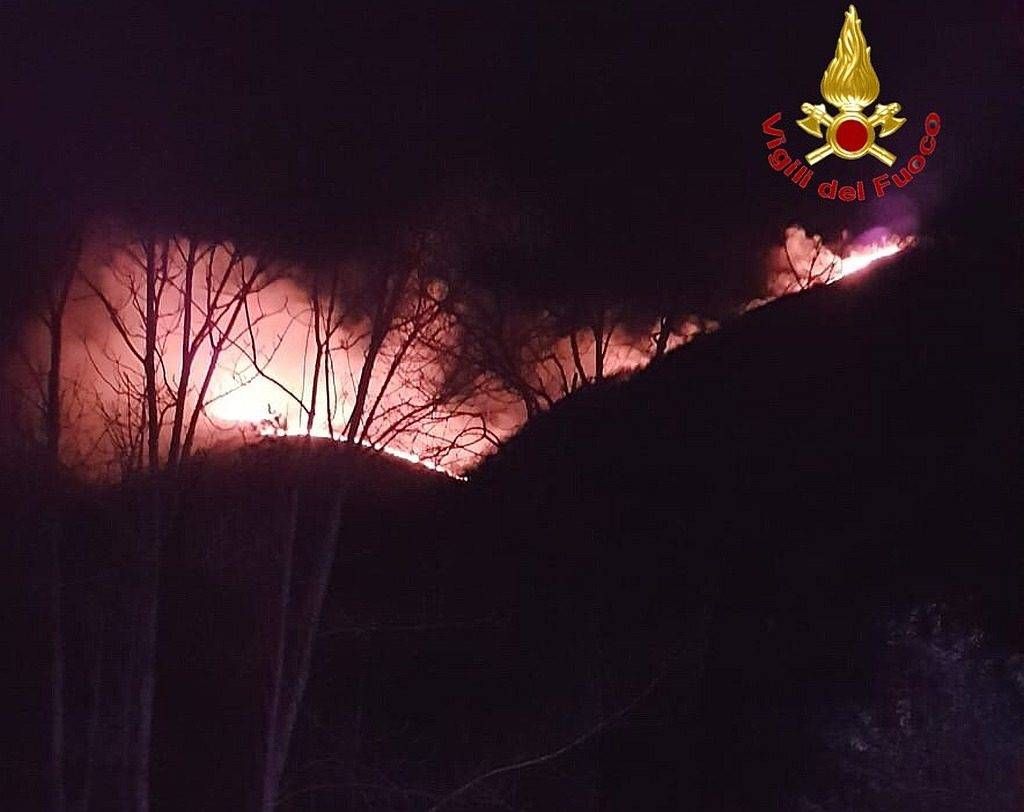 Monte Martica incendio