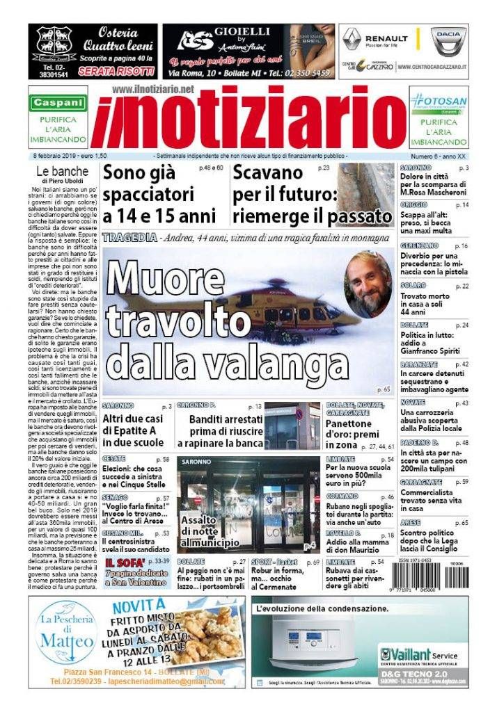 Muore a 44 anni travolto da una valanga; spacciatori di droga a 14 anni – ANTEPRIMA PRIMA PAGINA NOTIZIARIO