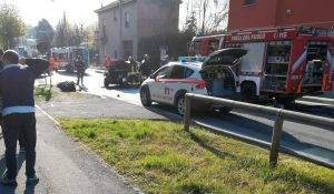 Lazzate incidente moto 