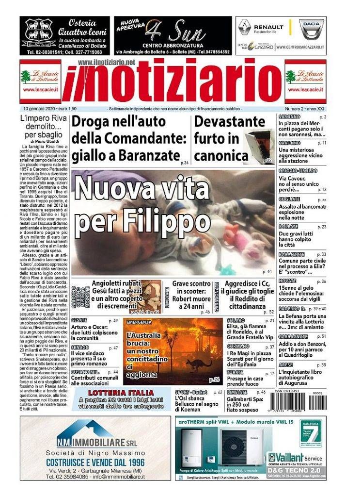 prima pagina notiziario