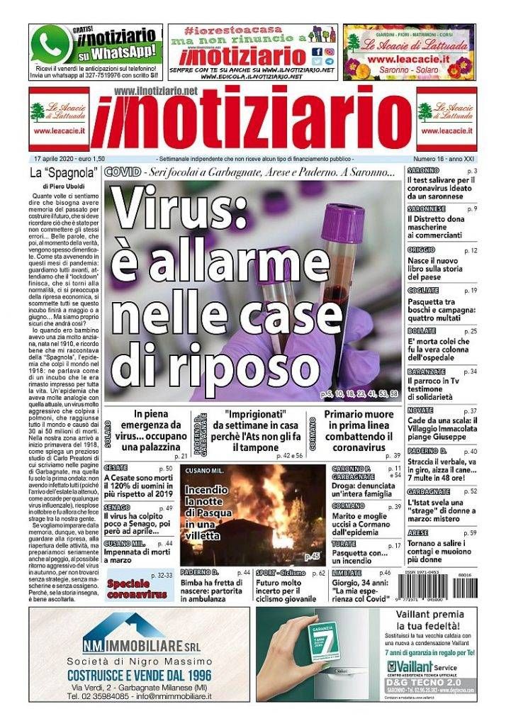 prima pagina notiziario