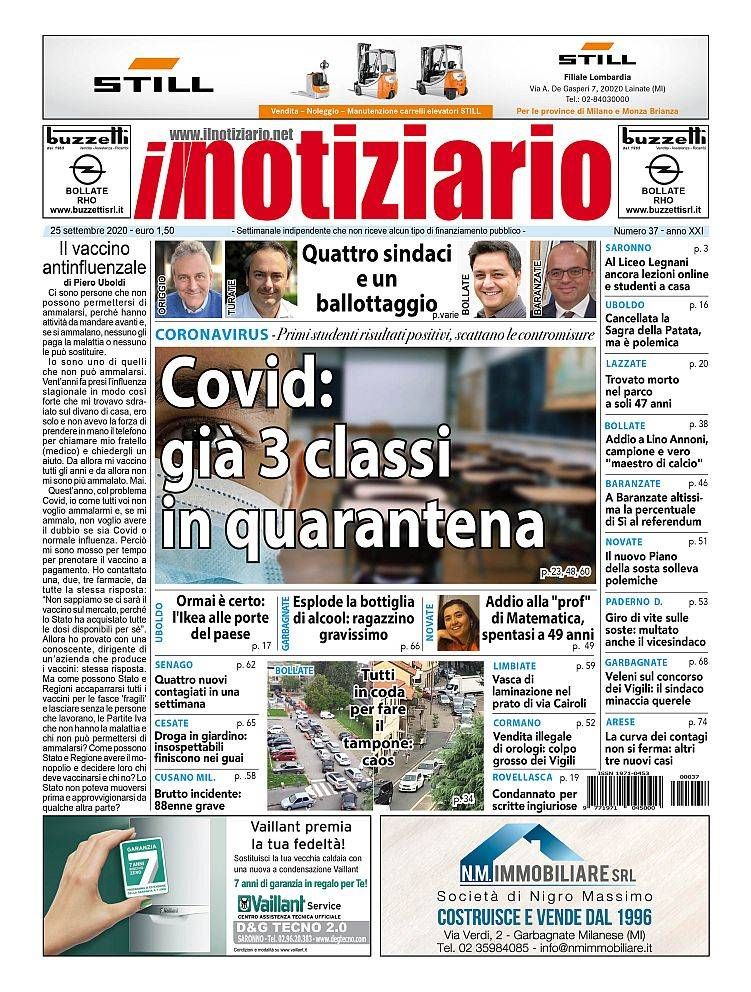 Covid a scuola, tre casi nella nostra zona; alcol esplode, ragazzino gravissimo | ANTEPRIMA prima pagina notiziario