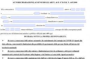 autodichiarazione 