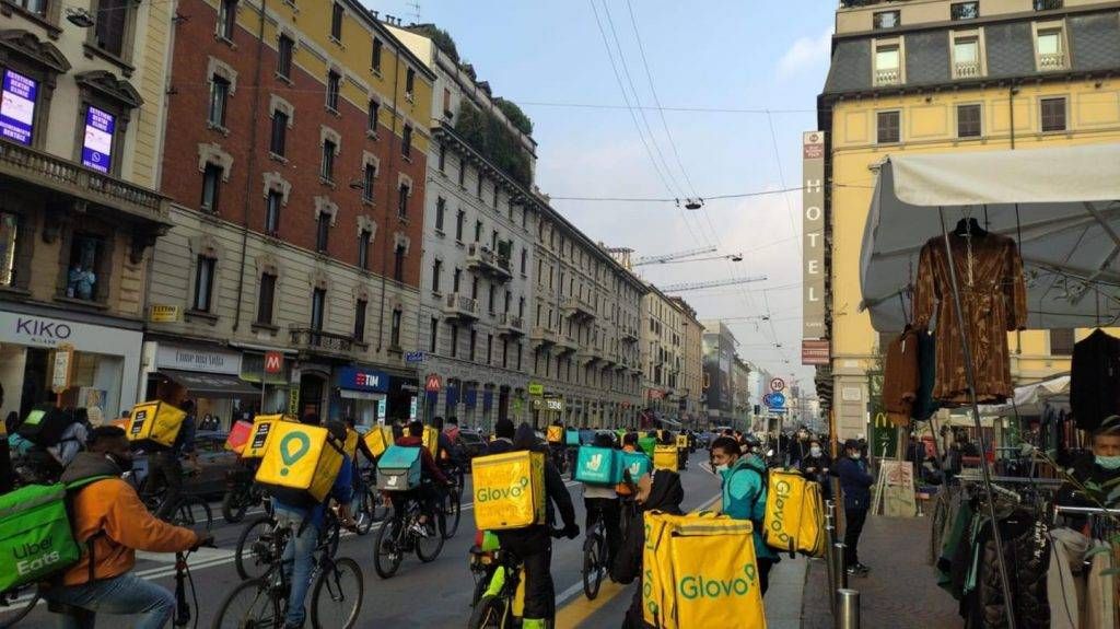 Milano zona rossa rider sciopero