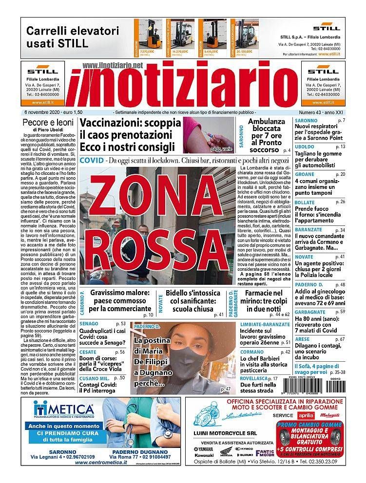 Zona rossa, negozi aperti; caos vaccinazioni; Saronno, ambulanza 7 ore in pronto soccorso | ANTEPRIMA prima pagina notiziario