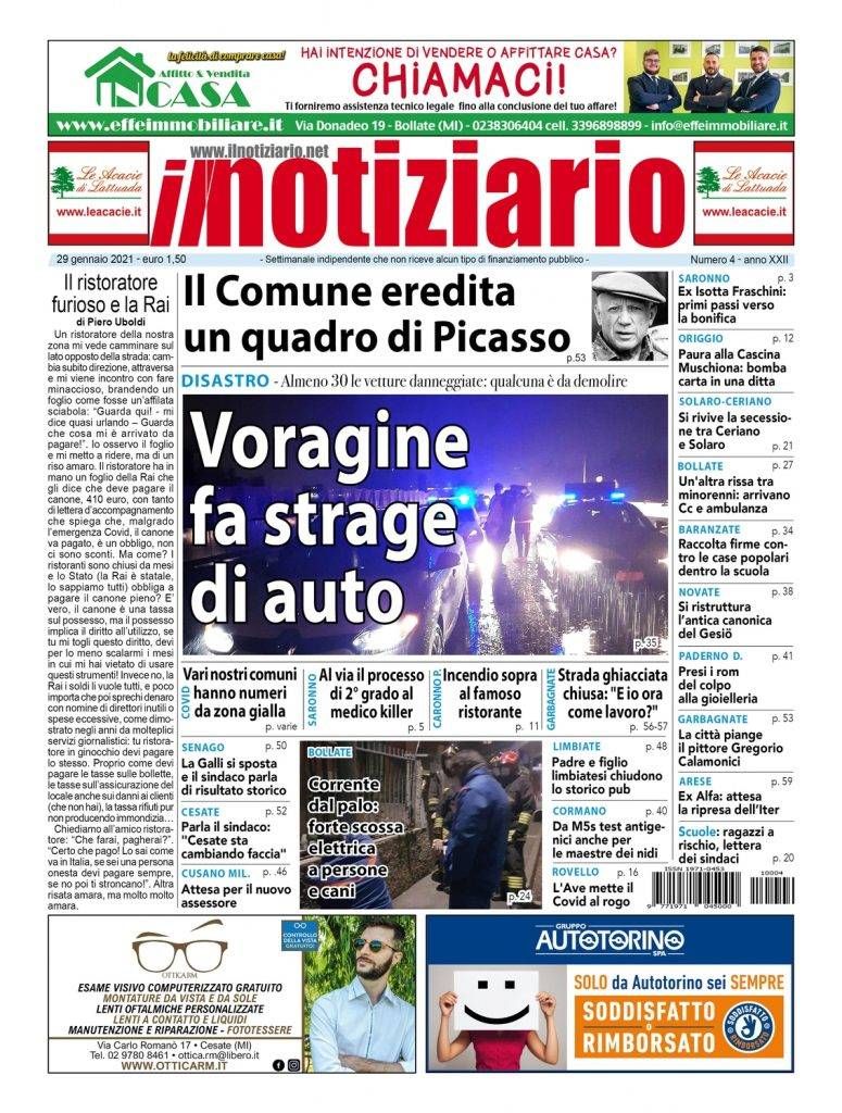 prima pagina notiziario