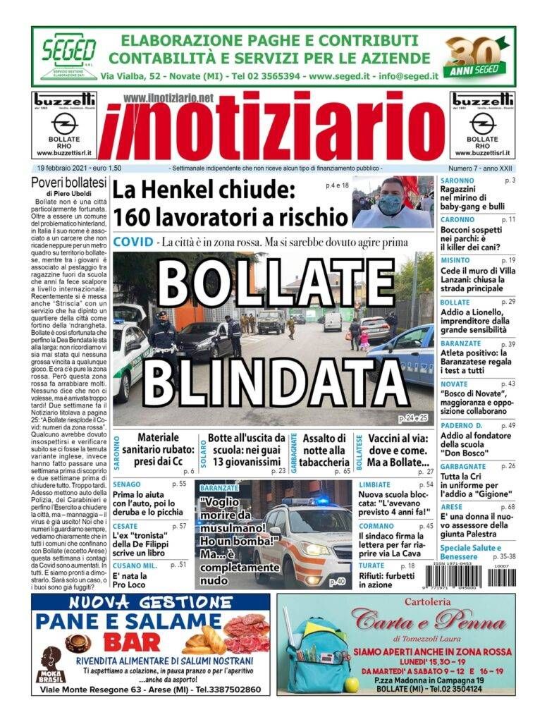 prima pagina notiziario