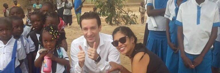 Luca Attanasio con la moglie