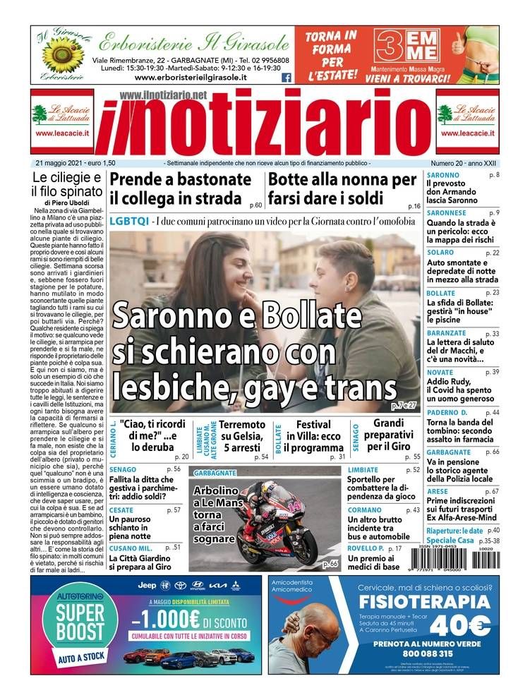Bollate e Saronno in difesa di gay, lesbiche e trans; a Garbagnate lite con bastoni in strada | ANTEPRIMA prima pagina notiziario