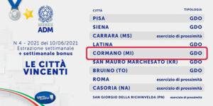 Cormano Lotteria scontrini