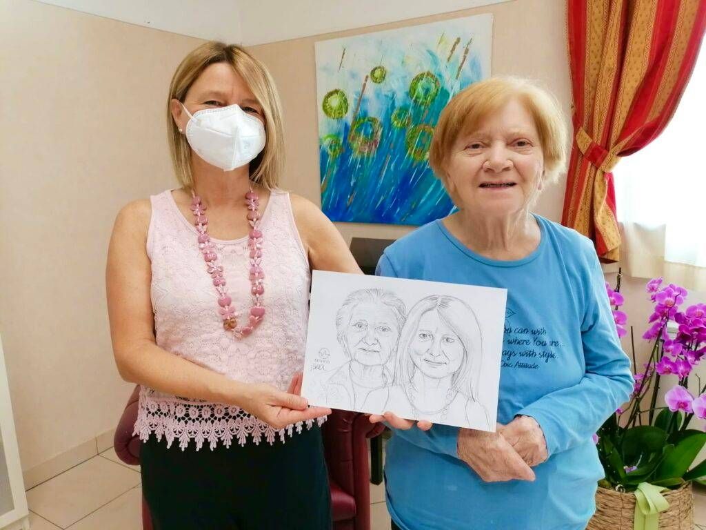 Al Villaggio Amico di Gerenzano i “Ritratti di gioia” regalati ai parenti villaggio amico 3 1024x768