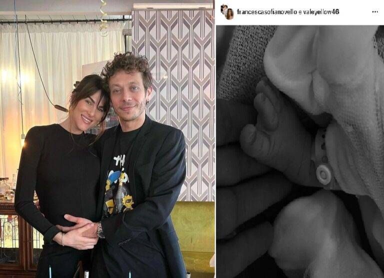 E’ nata Giulietta, la figlia di Valentino Rossi e Francesca Sofia, la compagna di Arese valentino rossi