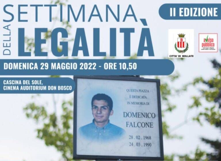 Bollate: per la legalità una targa a Domenico Falcone Bollate legalità targa Falcone