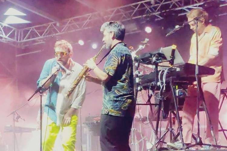 Vincenzo Marino di Bollate sul palco di Villa Arconati con Dargen D’Amico Marino Arconati Dargen Bollate