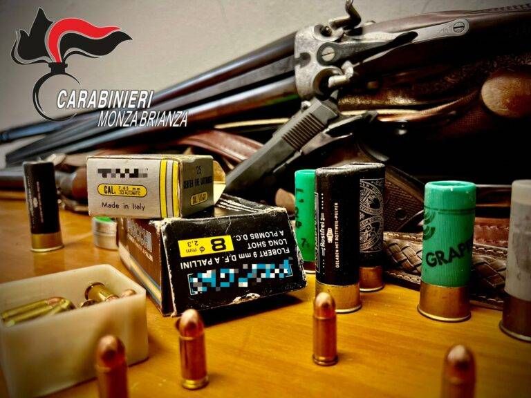 Liti e minacce in famiglia a Seregno, sequestrati fucili e pistola a una 85enne liti famiglia fucili pistola