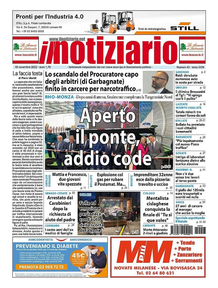 Aperto il ponte sulla Rho-Monza, addio code? A Garbagnate lo scandalo del procuratore degli arbitri di calcio | ANTEPRIMA ponte aperto scandalo arbitri