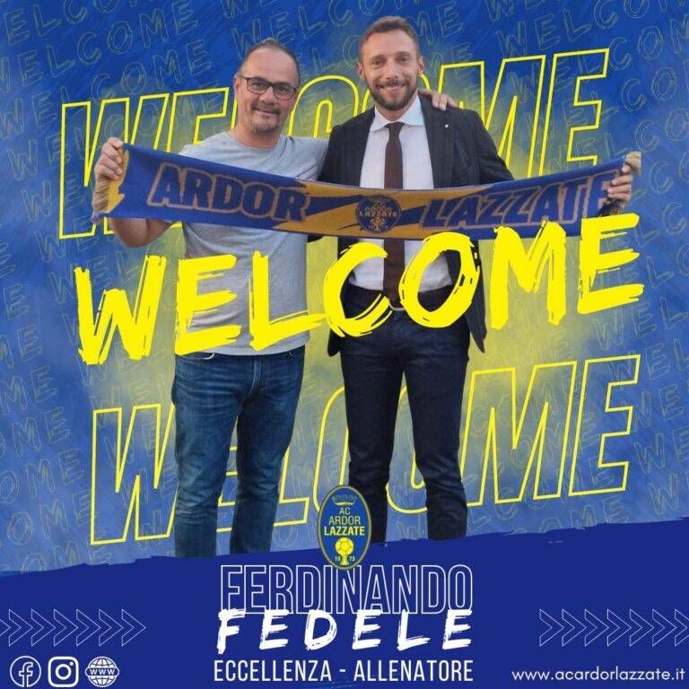 Calcio, l’Ardor Lazzate ricomincia da Ferdinando Fedele fedele 768x768