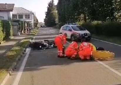 Elisoccorso a Origgio, incidente fra auto e moto: 50enne ricoverato Immagine 2023 09 26 182146